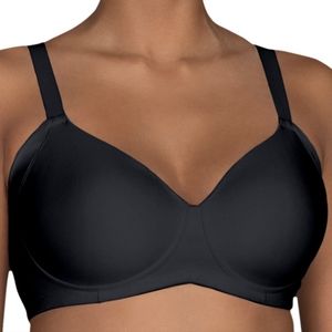 Vanity Fair Beauty Back Full Figure Wireless Bra Size 36C Black